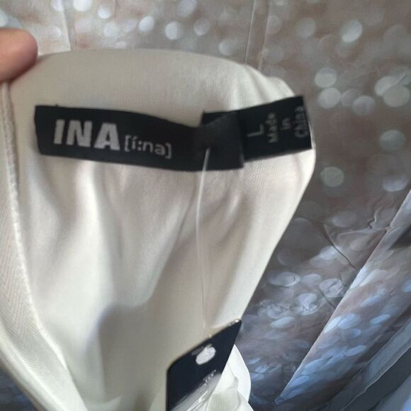 High neck sleeveless midi dress with mesh cutout detail at bust, NWT, size large - Picture 6 of 8